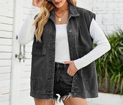 Versatile Appeal of the Black Denim Vest