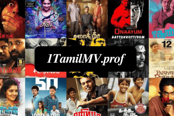 Screenshot of 1TamilMV.prof homepage showcasing Tamil movie listings