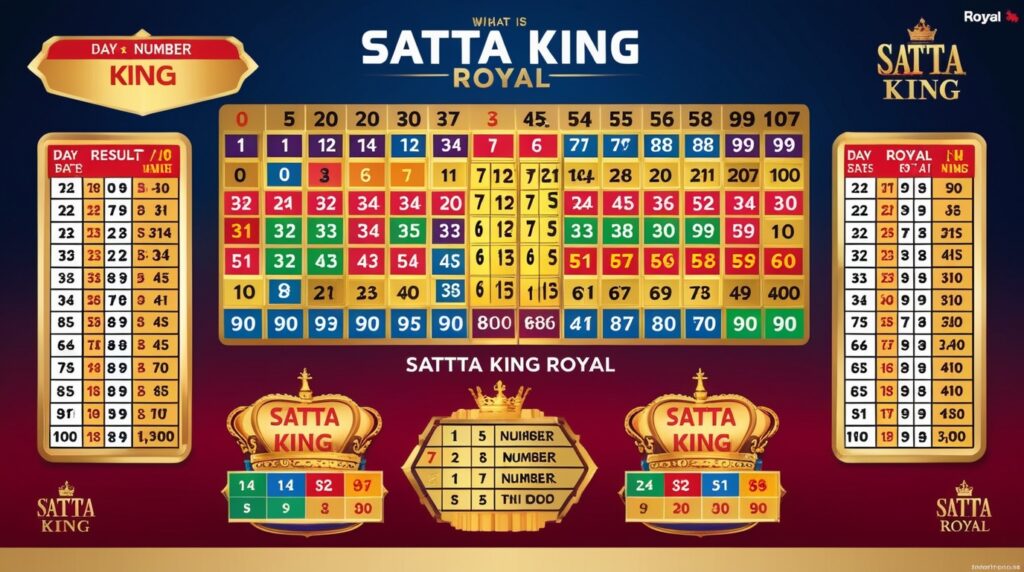  A visual representation of the Satta King Royal game, showing numbers and betting options.